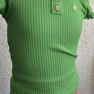 104 - Like Flo groen shirt knoopjes nieuw (0326vee)