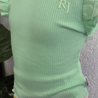 104 - Retour shirt mint ruches nieuw (0326vee)
