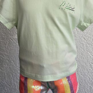 104 - Retour shirt mintgroen nieuw (0326vee)