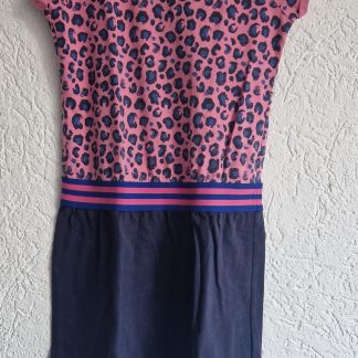 140 146 - Z8 jurk roze blauw (0426zut)