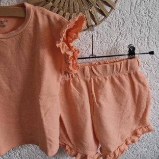 092 - Primark short en truitje zalm (0426el)