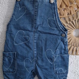 098 - Primark playsuit jeans hartjes (0426el)