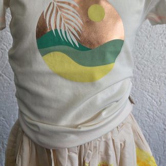 104 - B.Nosy shirt Tammy wit print nieuw (0426vee)