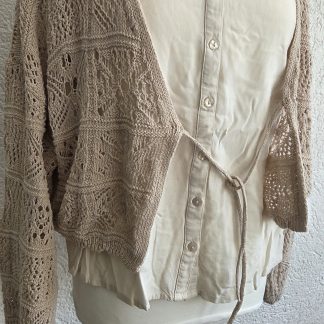 M - Only gehaakt vest beige (0426han)