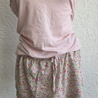 M - Shortama bloementjes pastel (0426han)
