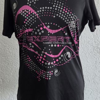 L - Running sportshirt zwart roze (0426han)