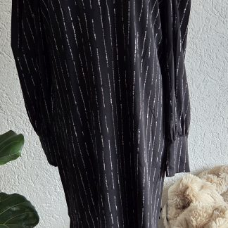 40 - Je m'apelle jurk travelstof zwart wit (0426han)