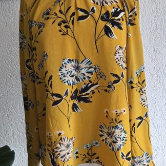 40 - Pigalle blouse oker bloemen (0426han)