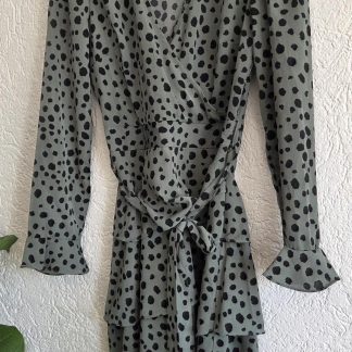 S - My Jewellery jurk groen zwart (0426wel)