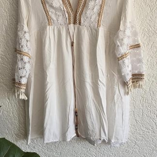 S - Ibiza tuniek/jurk wit (0426ann)