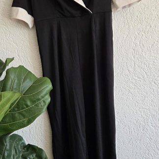 XL - Shein curve jumpsuit zwart wit (0426wel)