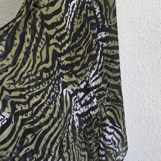 36 - Bonprix strandjurk groen zwart print (0426wel)