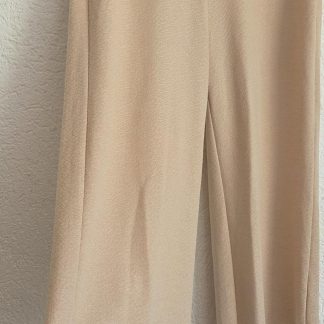 S - Zara broek beige wijde pijp korte lengte (0426wel)