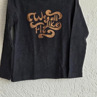 110 - Like Flo shirt antraciet print nieuw (0526vee)