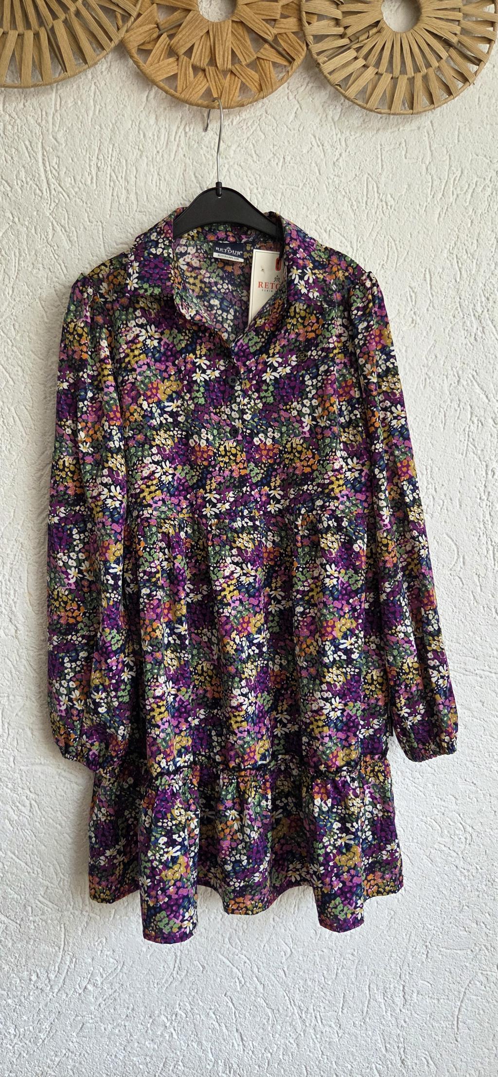 152 - Retour jurk Isa bright purple nieuw (0526vee) - Afbeelding 3