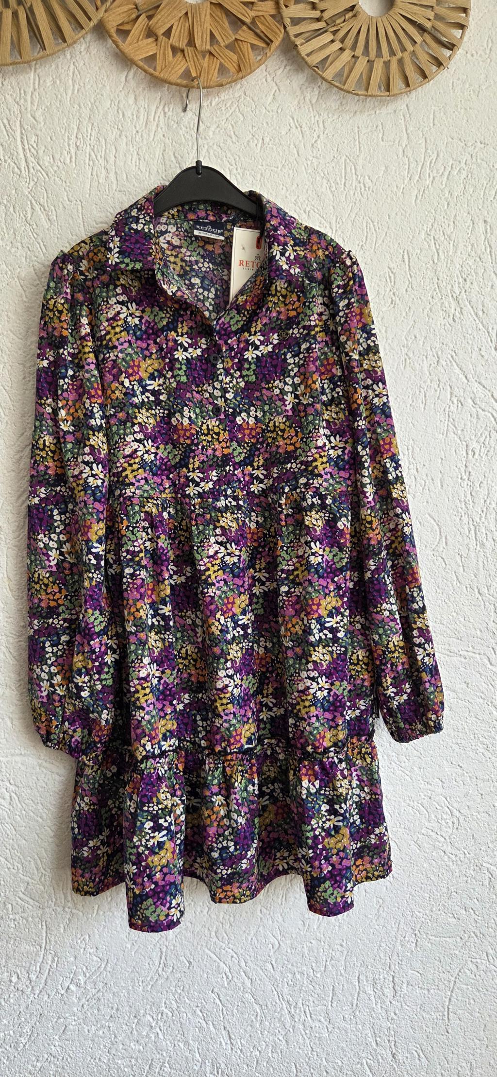 152 - Retour jurk Isa bright purple nieuw (0526vee) - Afbeelding 4