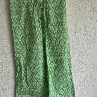 XS - Cotton Club groenwitte broek (0526ann)