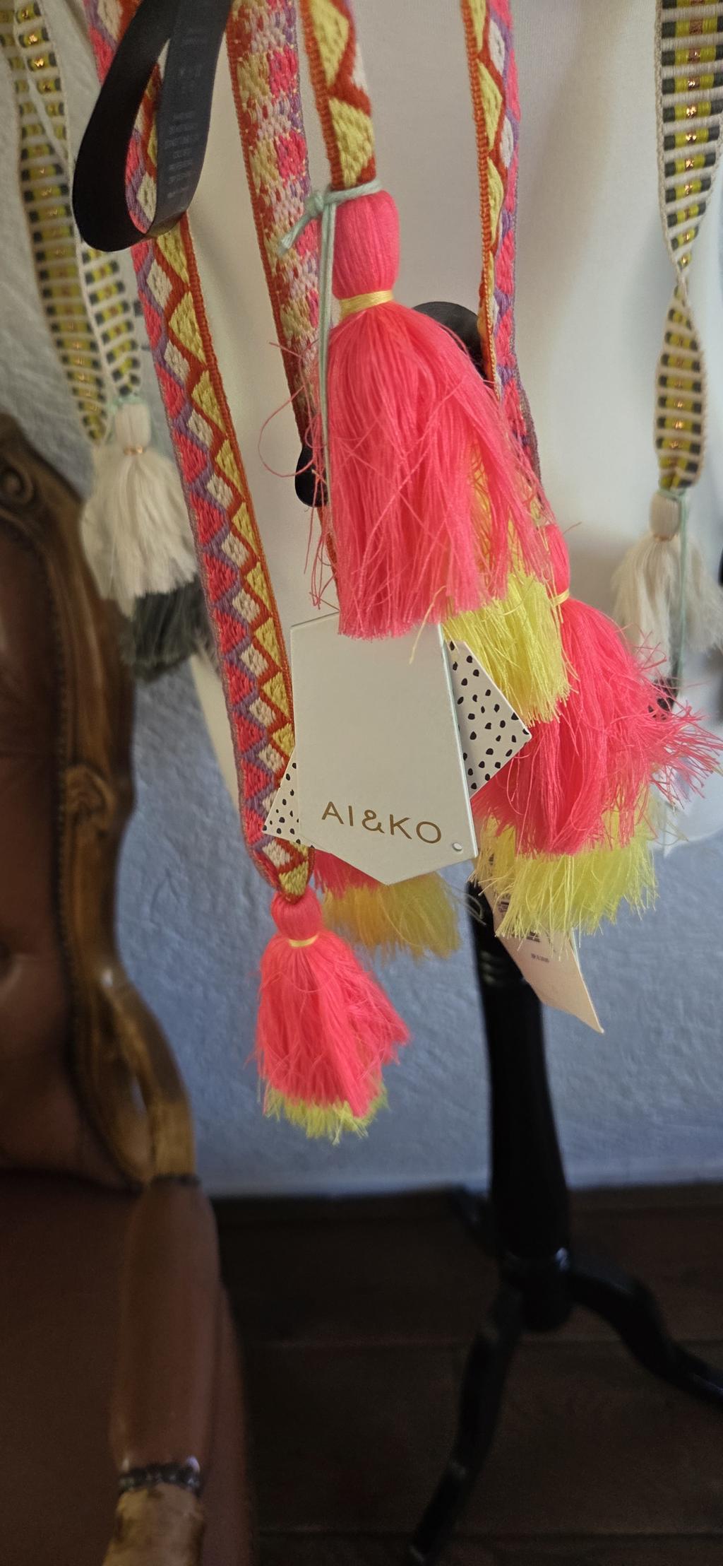 Ai&Ko Aaiko Yasi riem roze geel nieuw - Afbeelding 3