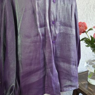 S/M - Luzabelle blouse paars glanzend (0526ab)