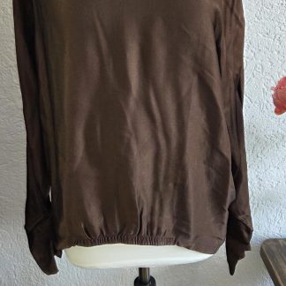 M - Simple bruine blouse top (0526ab)