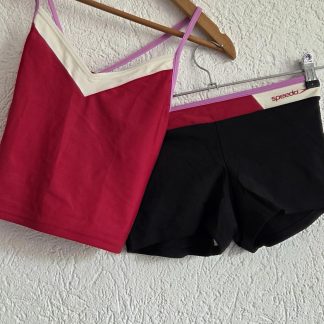 40 - Speedo bikini cerise roze zwart (0526ab)