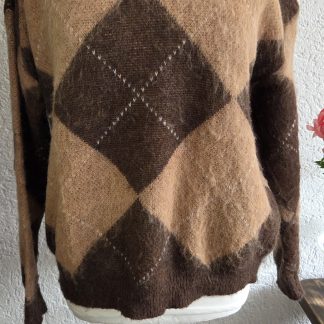 38/42 (TU) -Sens Uniq trui bruin ruit (0526ab)