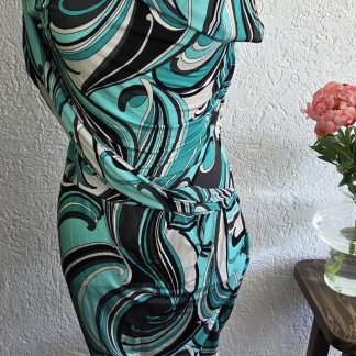 M - Expresso jurk mint groen grijs (0526ab)