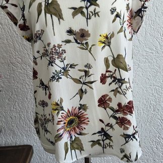 38 - Only bloemen top met rits (0526ab)