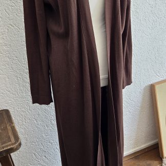 S - Simple lang maxi vest bruin (0526ab)