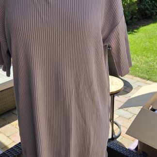 XS tot M - H&M basic ribshirt grijs (0526prv)