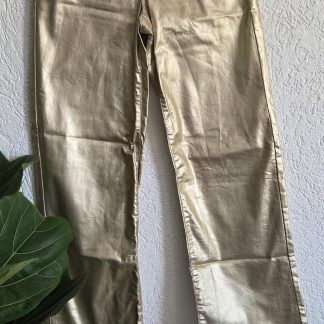 M - Only vegan goudleren broek (0526prv)