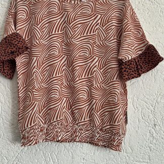 134 140 - B.Nosy top bruin wit (0626zut)