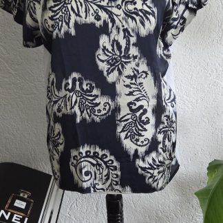 M - Liu Jo blouse top blauw wit (0626meg)