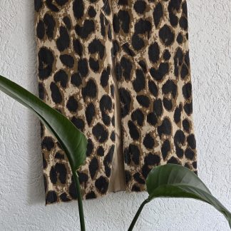 S/M - Refined jeansrok panter print (0626meg)