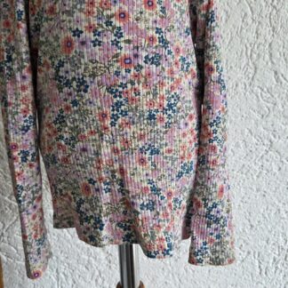098 - Hema gebloemd shirt stretch (0726nic)