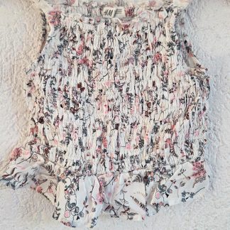 146 152 - H&M topje bloementjes (0726aj)