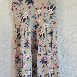 158 164 - H&M jurk zand bloemen (0726aj)