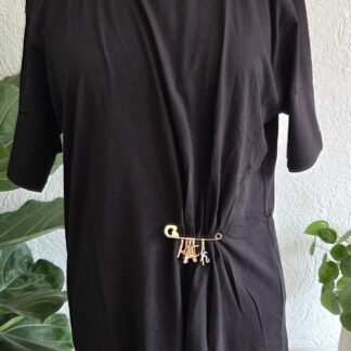 S - Silvian Heach shirt zwart acc. (0726meg)