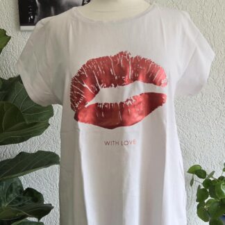 M - Co'Couture shirt wit lips (0726meg)