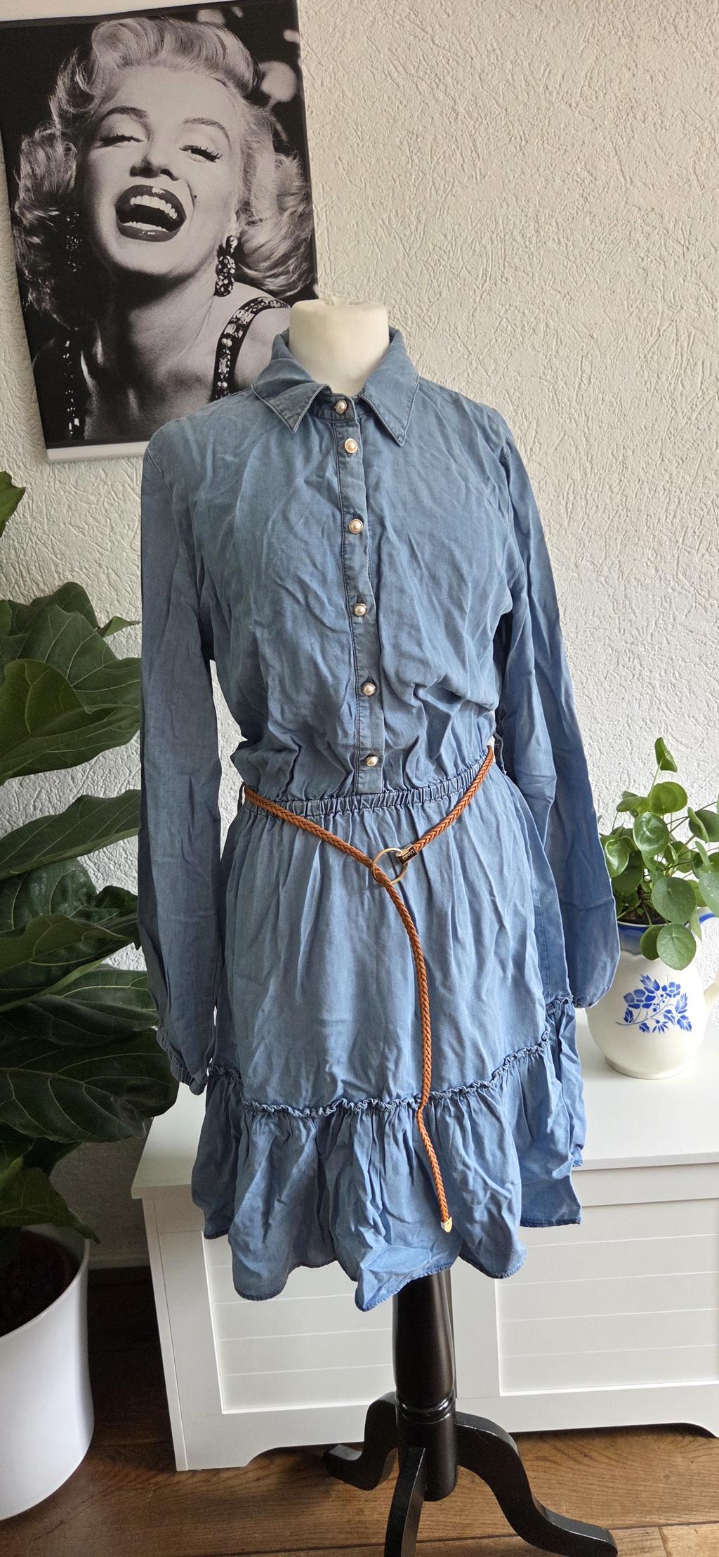40 - Liu Jo tencel denim jurk (0726meg) - Afbeelding 2