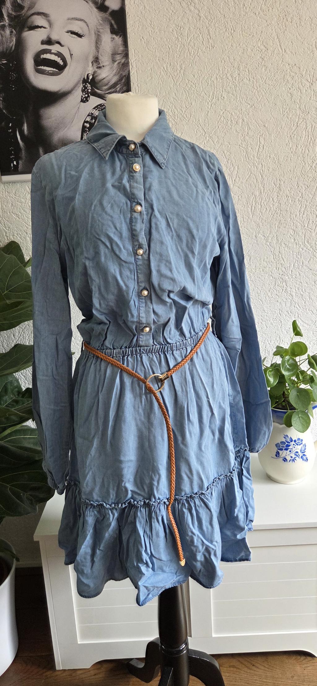 40 - Liu Jo tencel denim jurk (0726meg) - Afbeelding 3