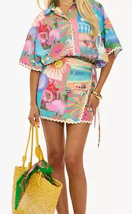 XS - Loavies set rok en blouse als nieuw (0726meg)
