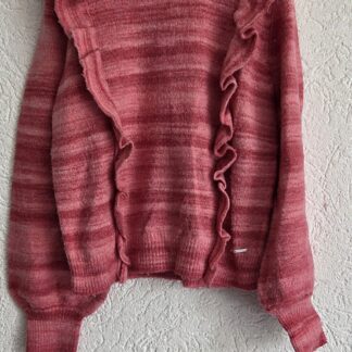 146 152 - WE trui roze froezels (0826ij)