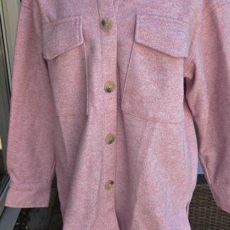 M - H&M shacket roze fleece (0826prv)