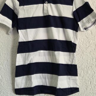170 - H&M poloshirt blauw wit (0826aj)