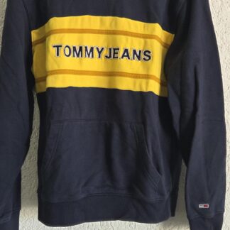 S - Tommy Hilfiger hoodie blauw geel (0926aj)