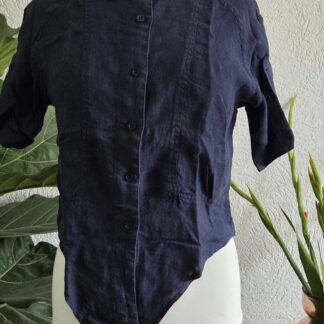 170 - Cirlcle et Trust linnen blouse blauw (0826meg)