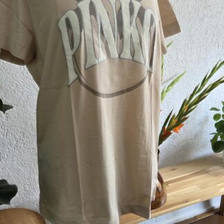 L - Pinko shirt beige met print (0826meg)