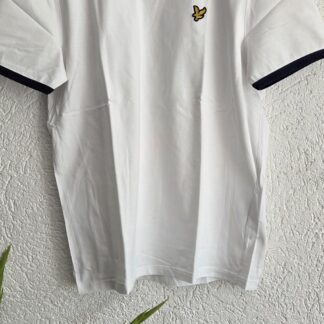 L - Lyle & Scott shirt wit marine (0826meg)