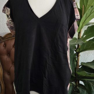 M - Liu Jo shirt zwart met blouse achterkant (0826meg)